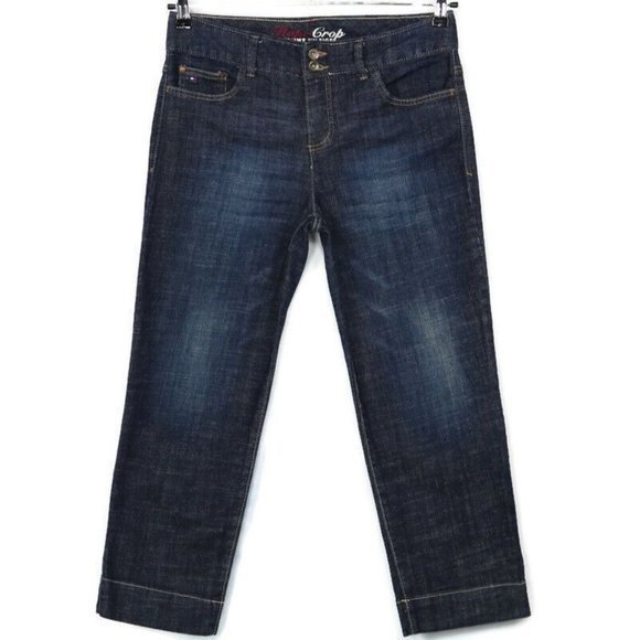 Tommy Hilfiger Hope Crop Jeans Dark Stretch 4 - Picture 2 of 9